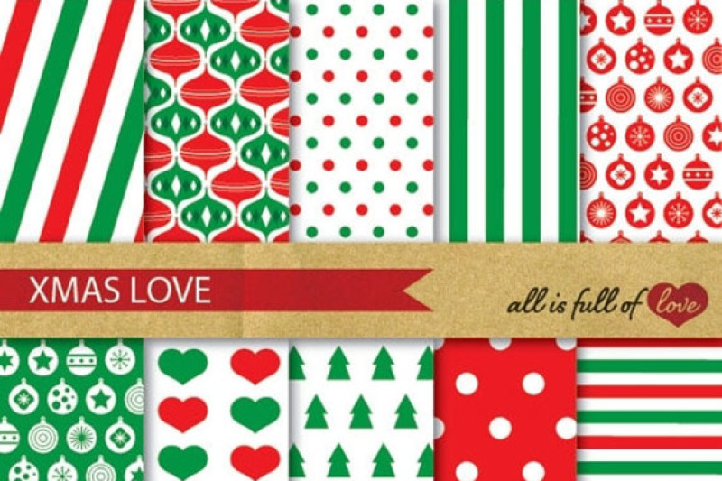 xmas-backgrounds-red-green-christmas-digital-paper-pack