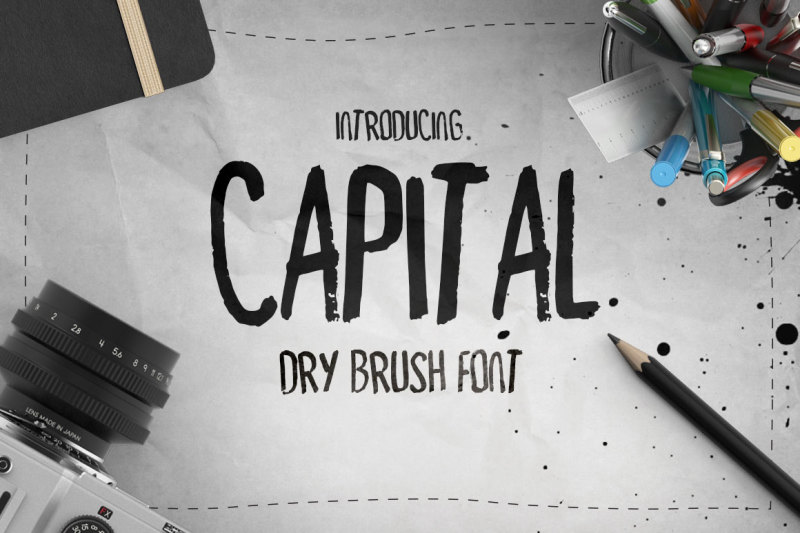 capital-dry-brush-font