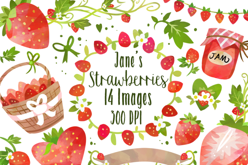 watercolor-strawberries-clipart
