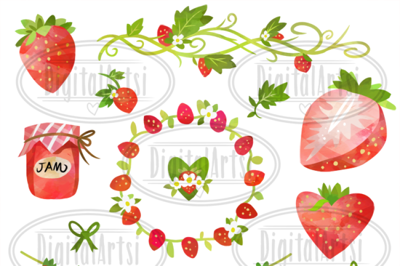 watercolor-strawberries-clipart