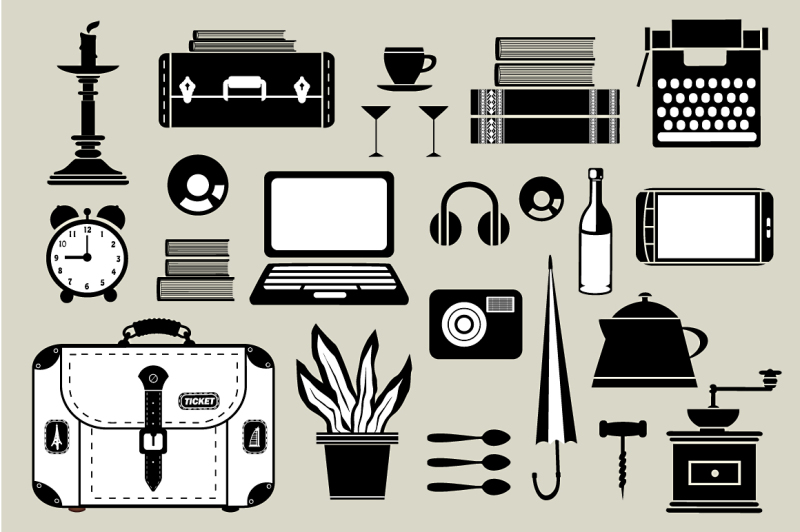 a-set-of-vector-elements-of-the-household