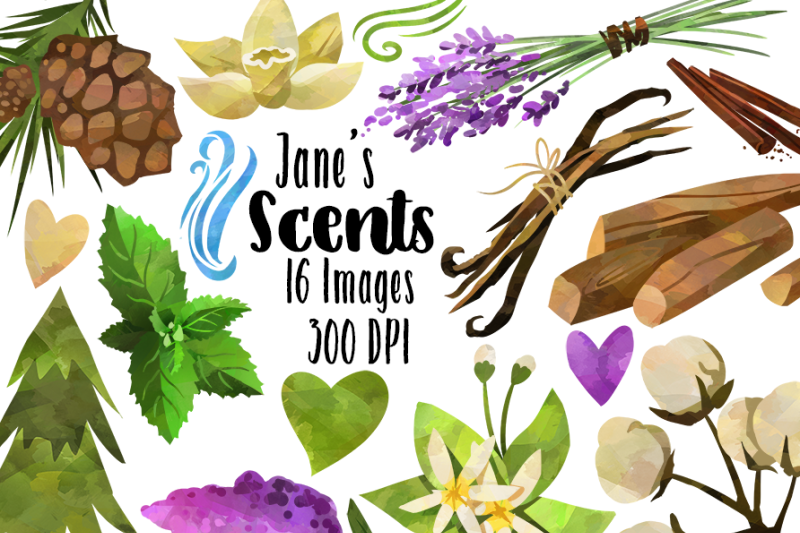 nature-scents-and-aromatherapy-clipart-set