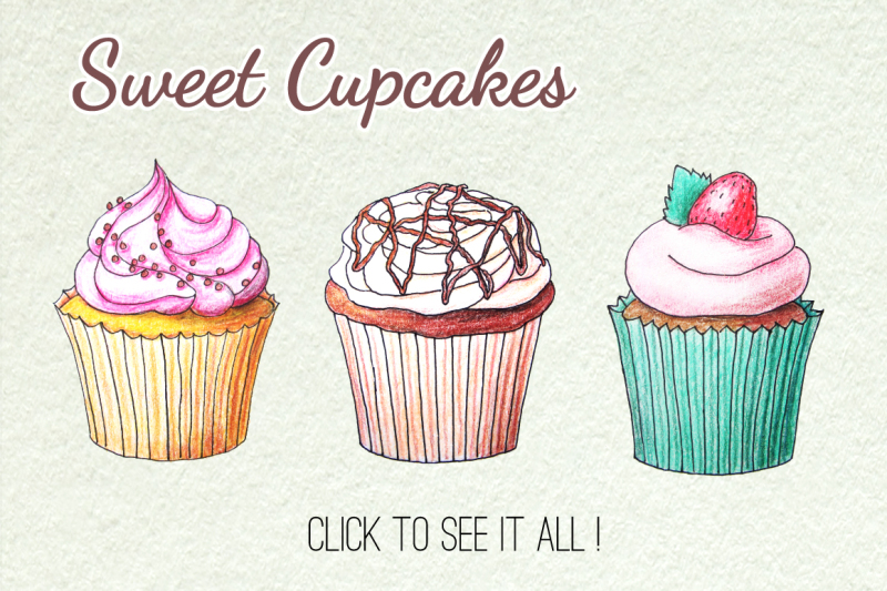 hand-drawn-cupcakes-set