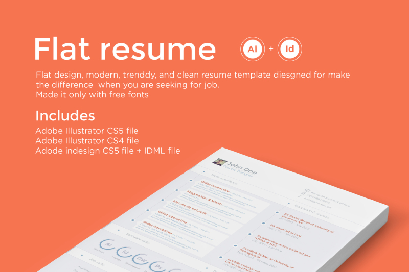flat-resume-cv