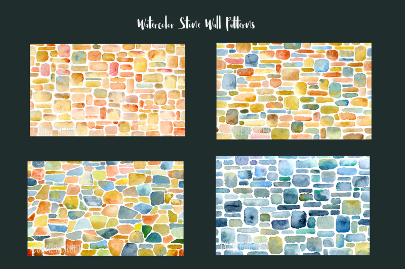 watercolor-stone-wall-patterns