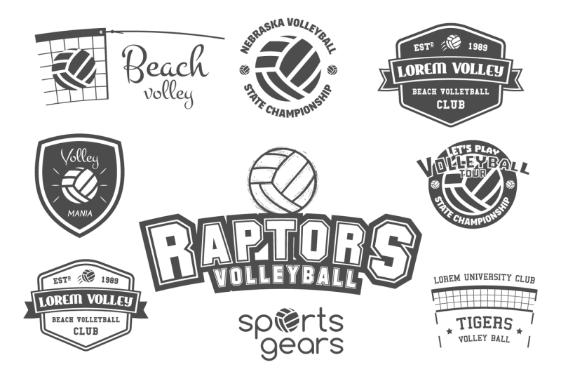 sports-volleyball-badges-and-logos