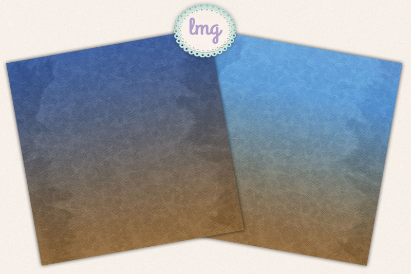 blue-and-brown-ombre-gradient-digital-papers