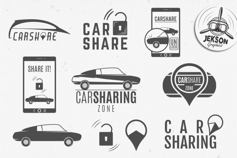 car-sharing-badges-and-elements