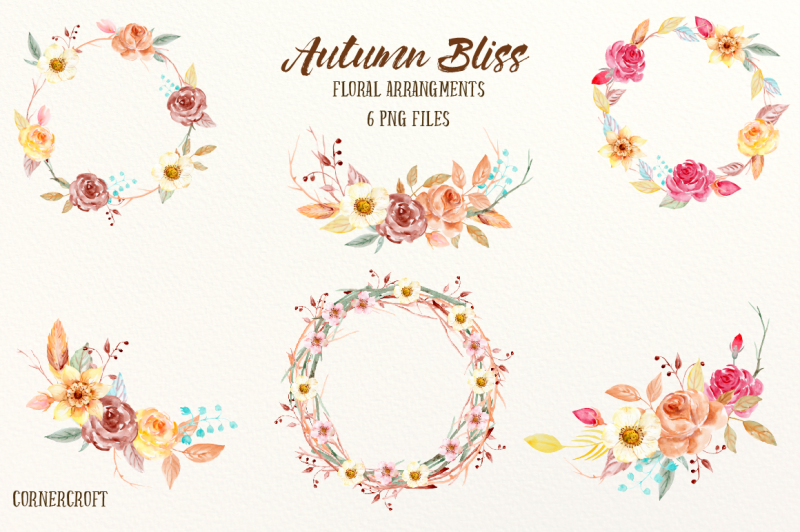 watercolor-autumn-floral-arrangements