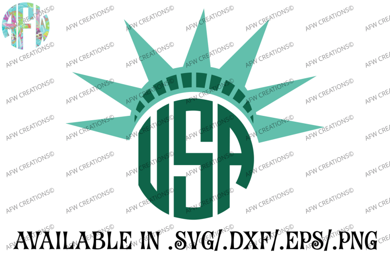 statue-of-liberty-monogram-svg-dxf-eps-cut-file