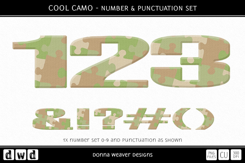 cool-camo-number-and-punctuation-set