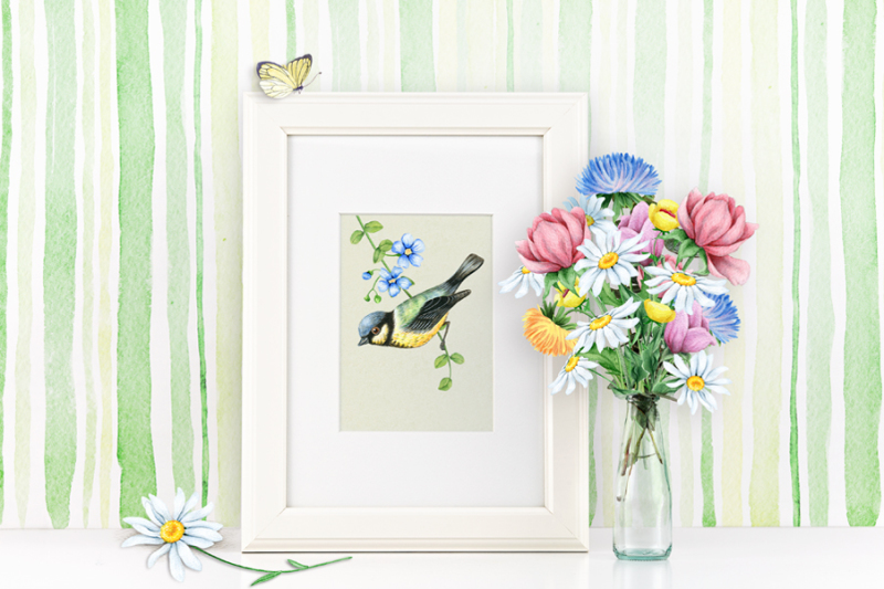 30-percentoff-watercolor-flowers-and-bird
