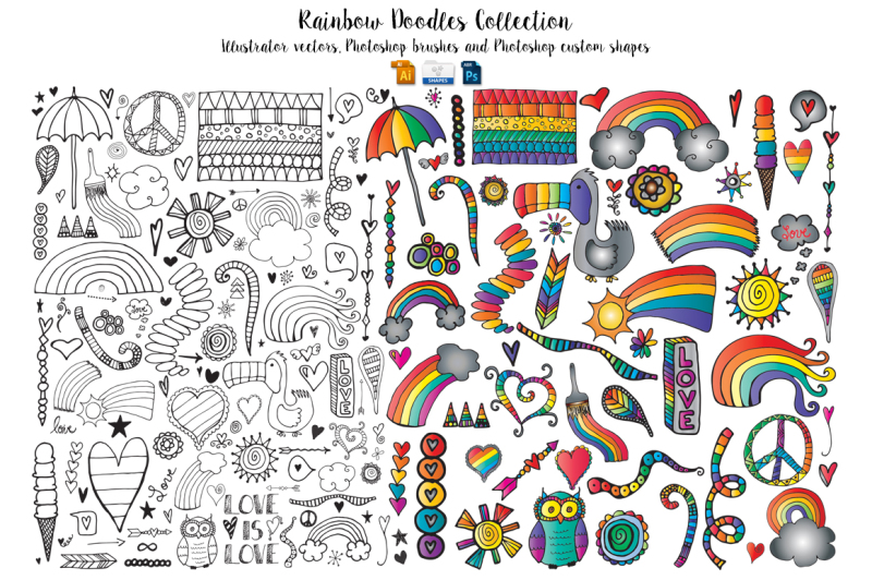 rainbow-doodles