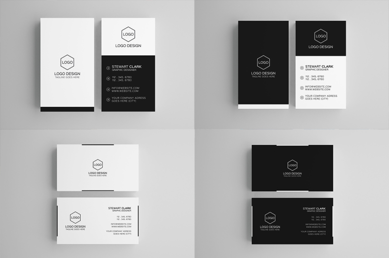 10-clean-black-and-white-minimal-business-card-bundle