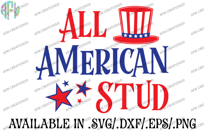 all-american-stud-svg-dxf-eps-cut-file
