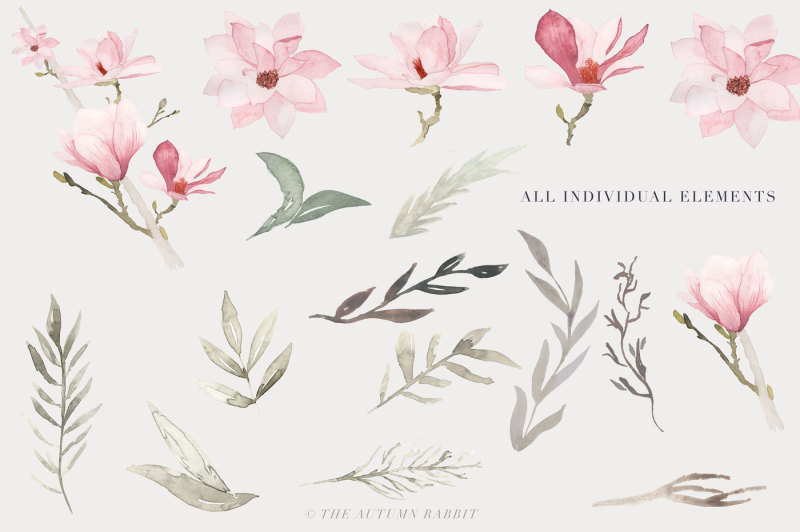 watercolor-magnolia-floral-clipart