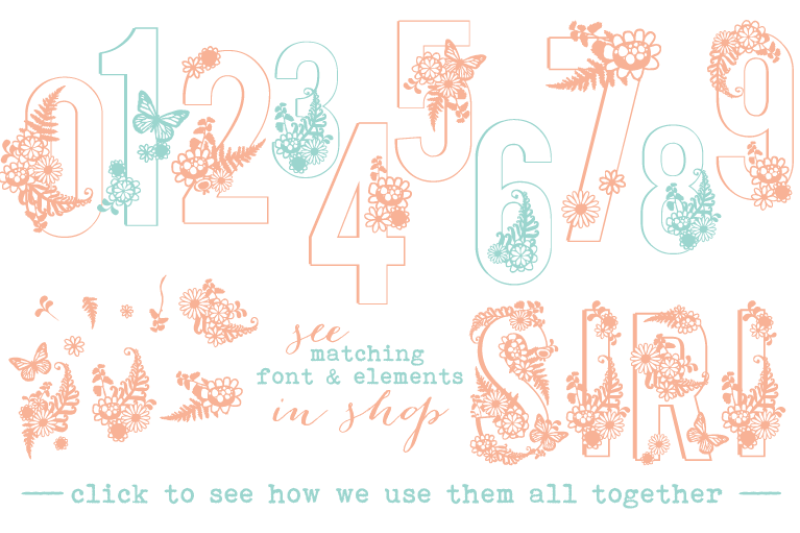 siri-floral-numbers-font