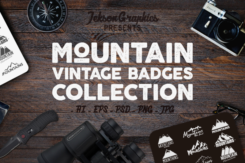 mountain-vintage-badges-set
