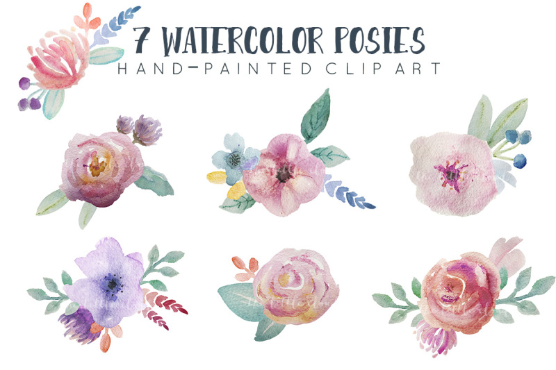 watercolor-floral-clipart-pre-arranged-posies