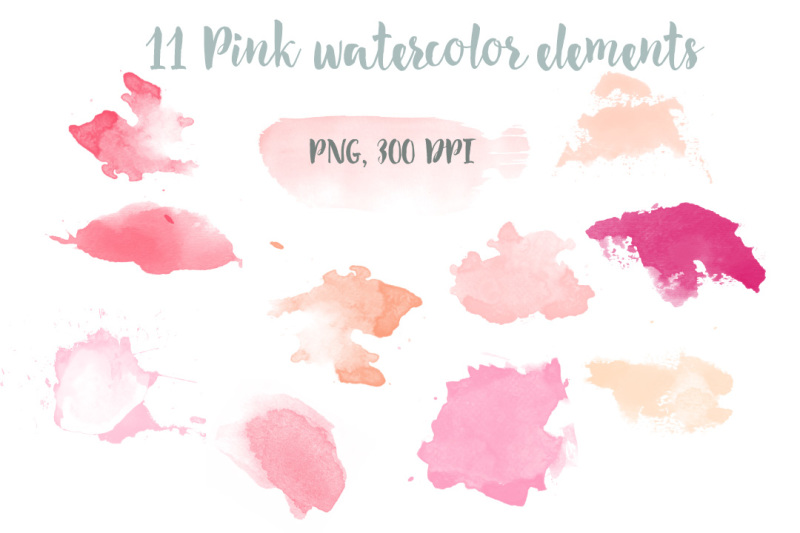 pink-watercolor-elements-clip-art