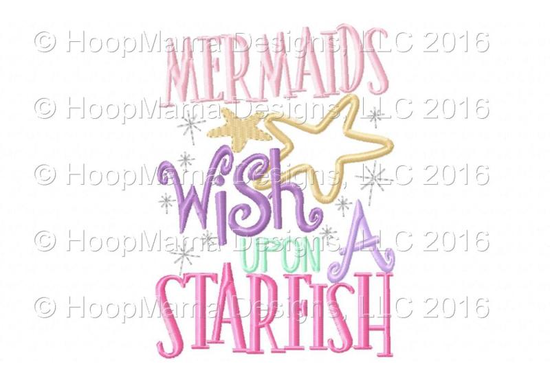 Mermaids wish upon a Starfish Free SVG CUt Files