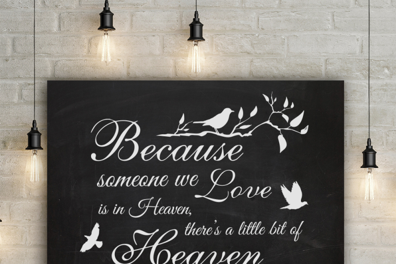 Because someone we love is in Heaven - SVG By BlackCatsSVG