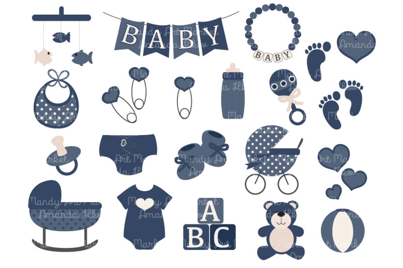 navy-vector-baby-items