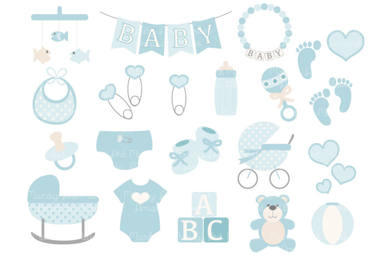 oh-baby-clipart-and-vectors-set-in-soft-blue
