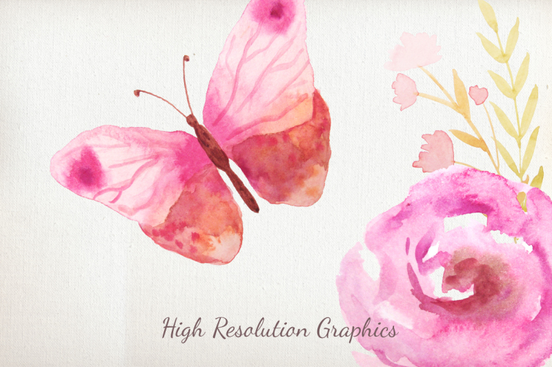 pink-watercolor-floral-clipart