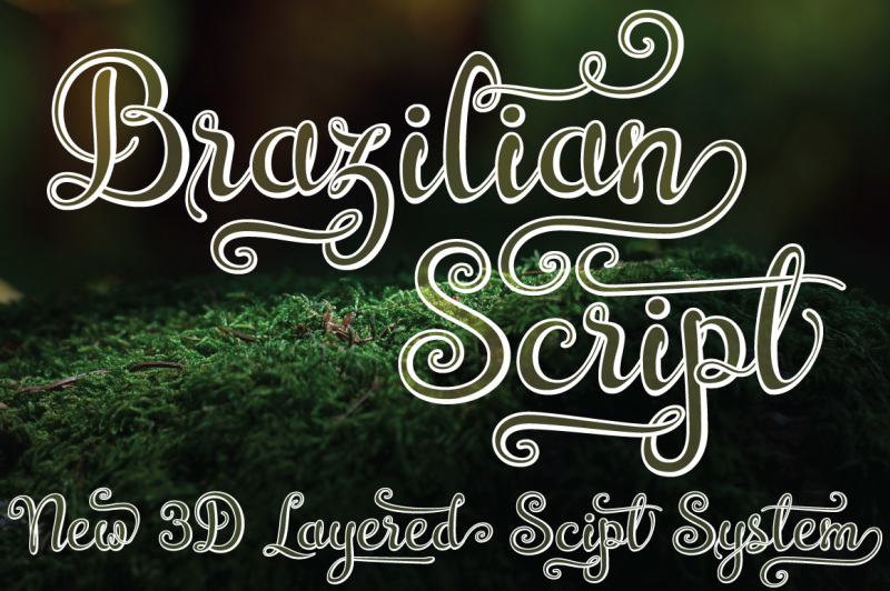 brazilian-script-layered-font