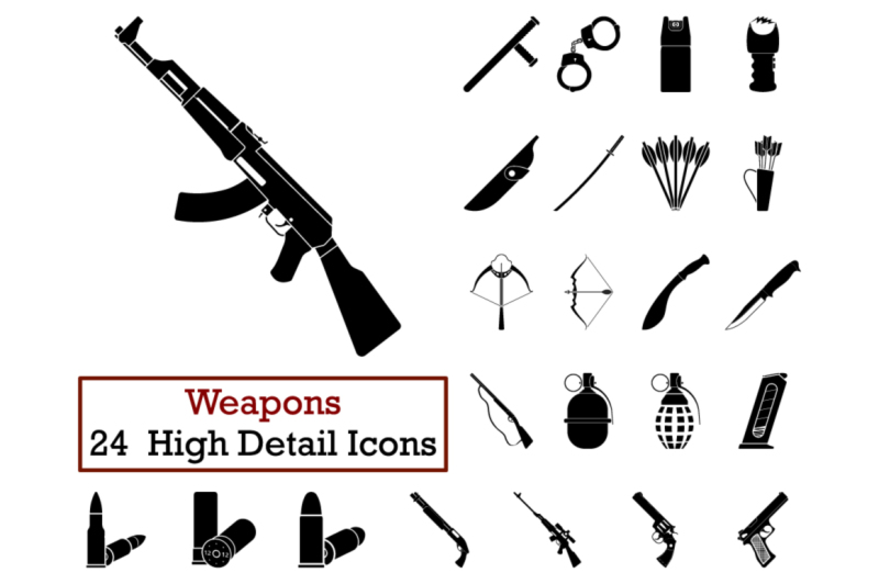 set-of-24-weapon-icons