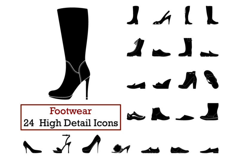 set-of-24-footwear-icons