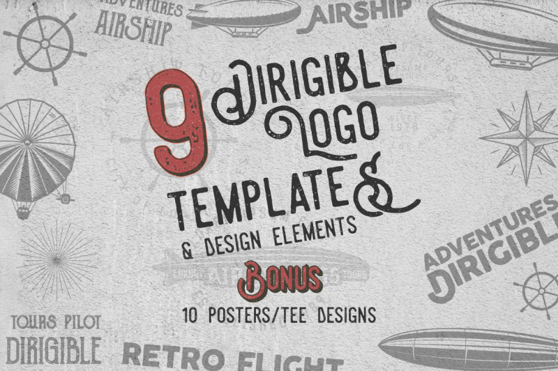dirigible-badges-and-design-elements
