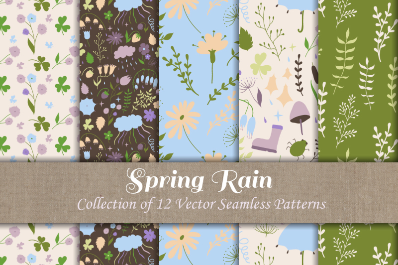 vector-floral-seamless-patterns-set