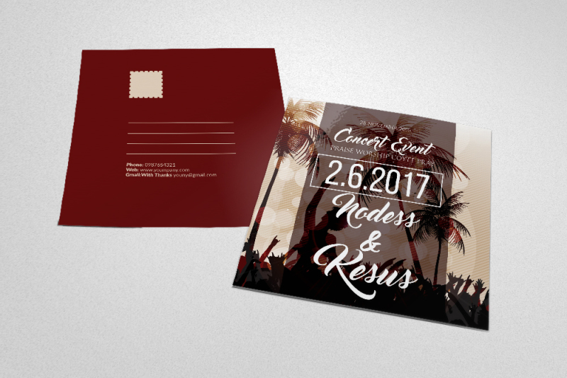 concert-invitation-post-card