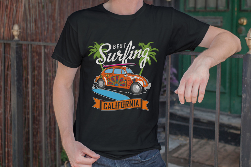 california-surfing-t-shirts