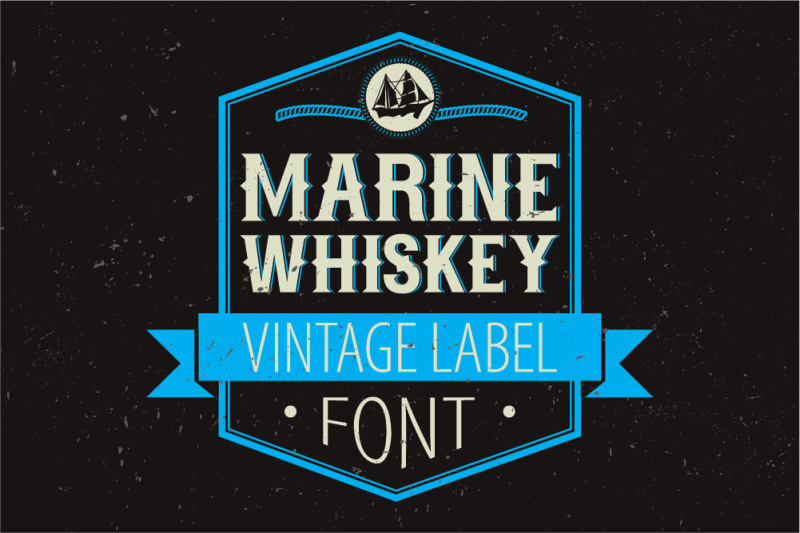 marine-whiskey-label-font