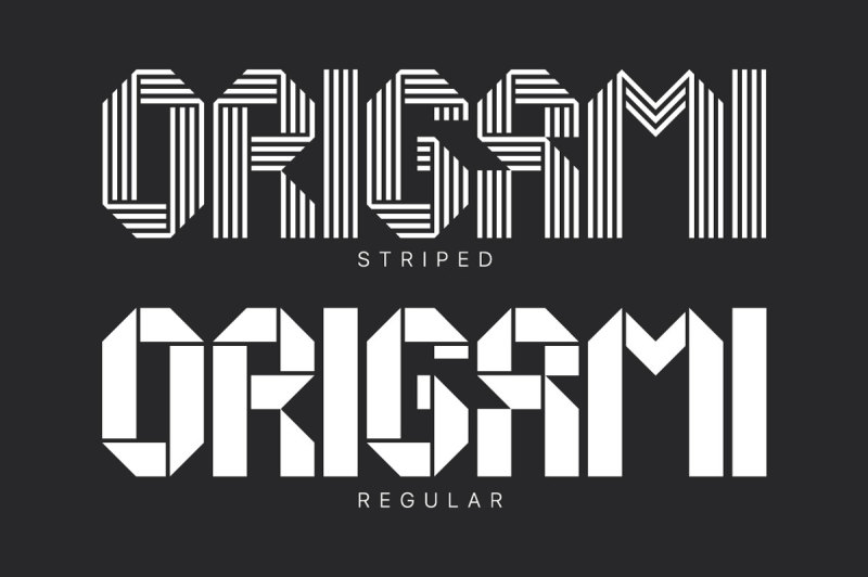 origami-geometric-typeface