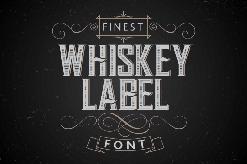 vintage-label-whiskey-style-font