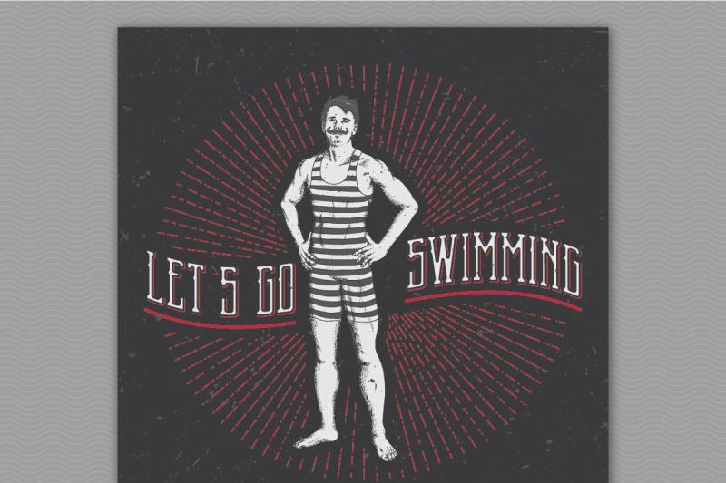 vintage-swimming-man