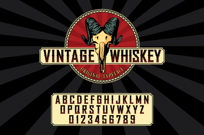 whiskey-label-font