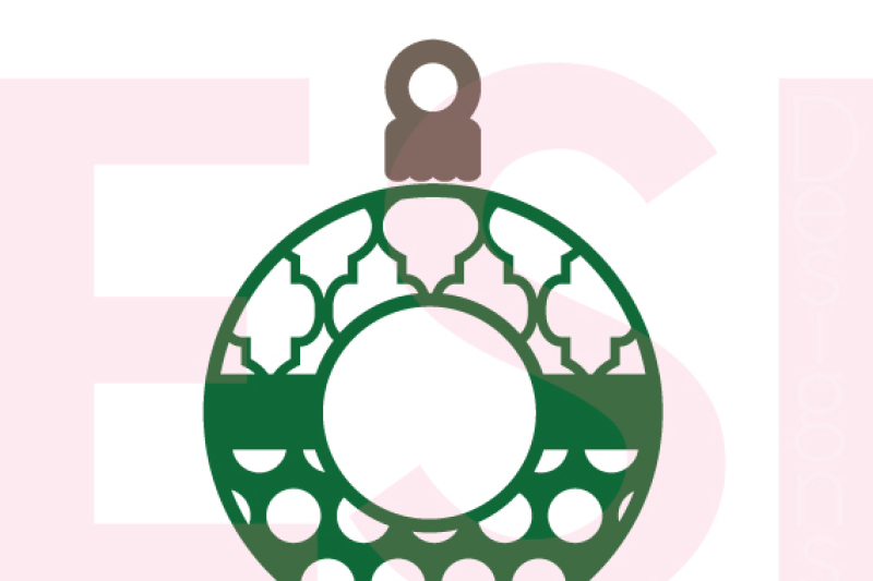 Download Patterned Christmas Ornament/Bauble Design with Circle for ...