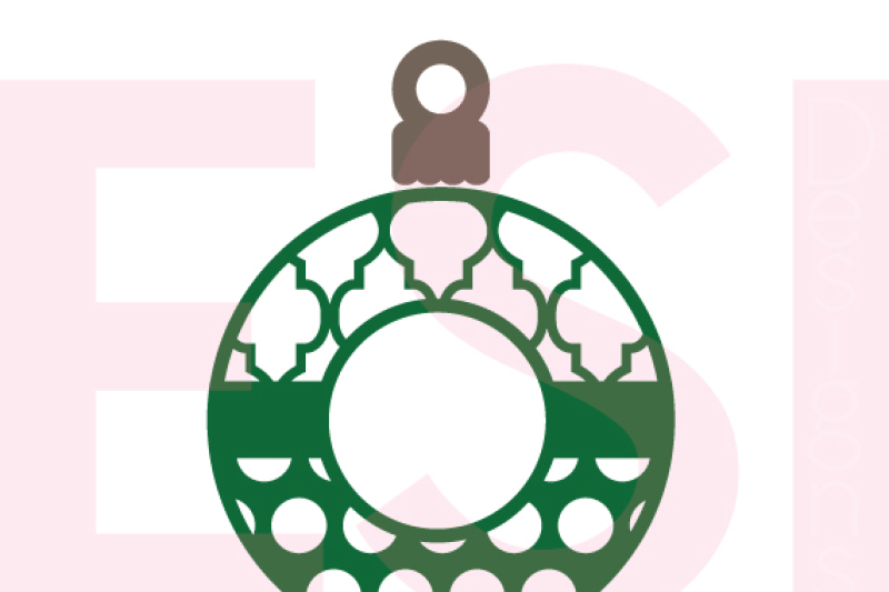 patterned-christmas-ornament-bauble-design-with-circle-for-monogram-svg-dxf-eps-cutting-files