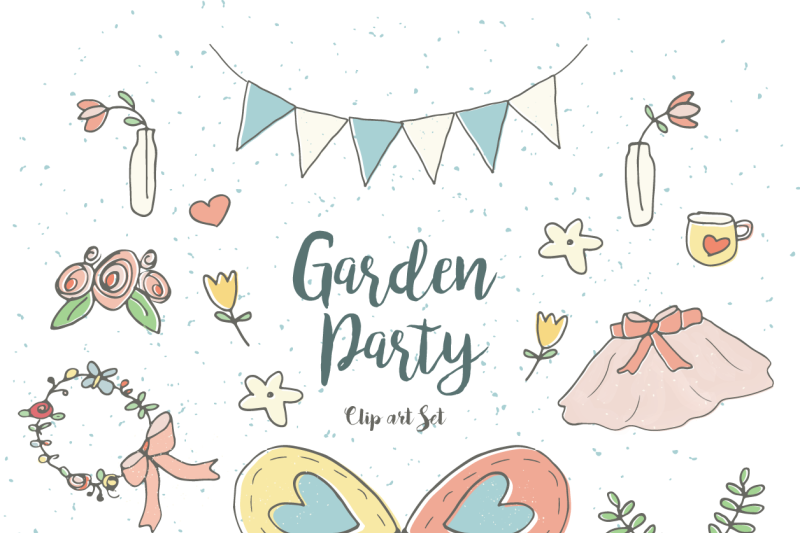 garden-party-clip-art-set