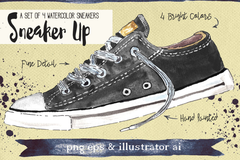 set-of-4-watercolor-sneakers-bonus