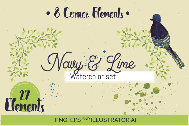navy-and-lime-watercolor-set