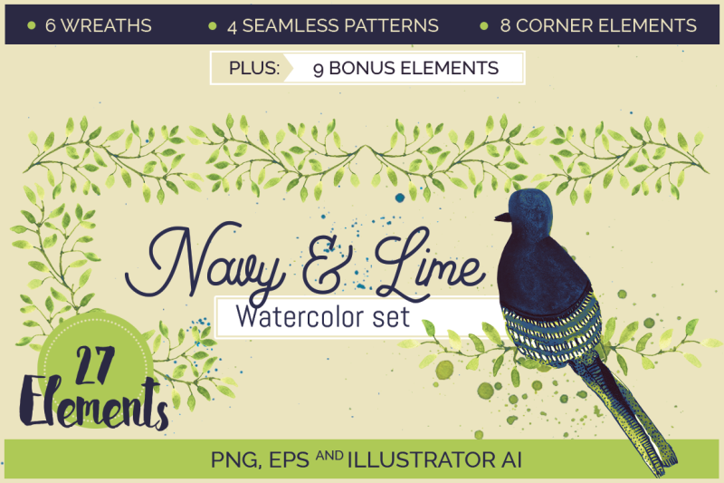 navy-and-lime-watercolor-set