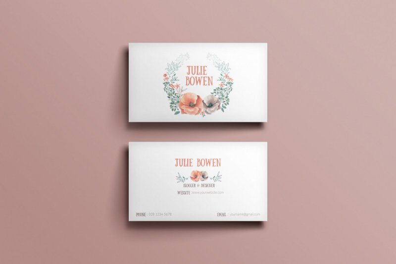 floral-business-card-template