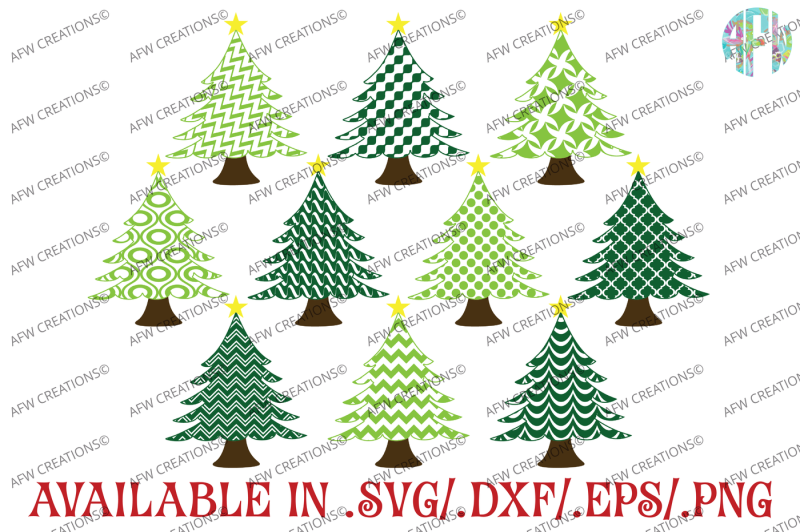patterned-christmas-trees-svg-dxf-eps-cut-files