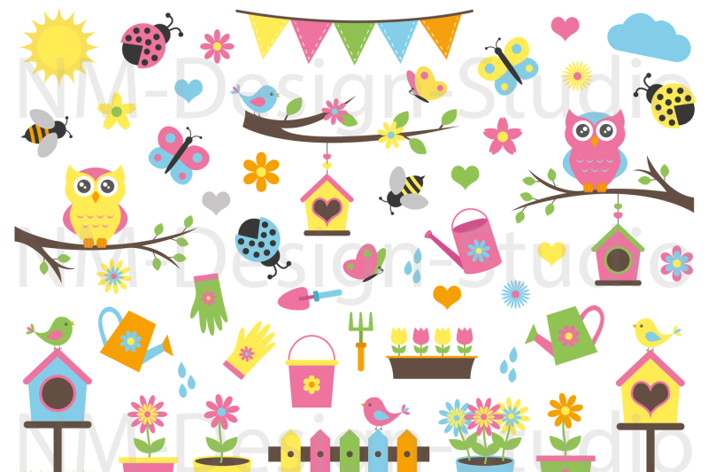 garden-clipart-set-vector-graphics